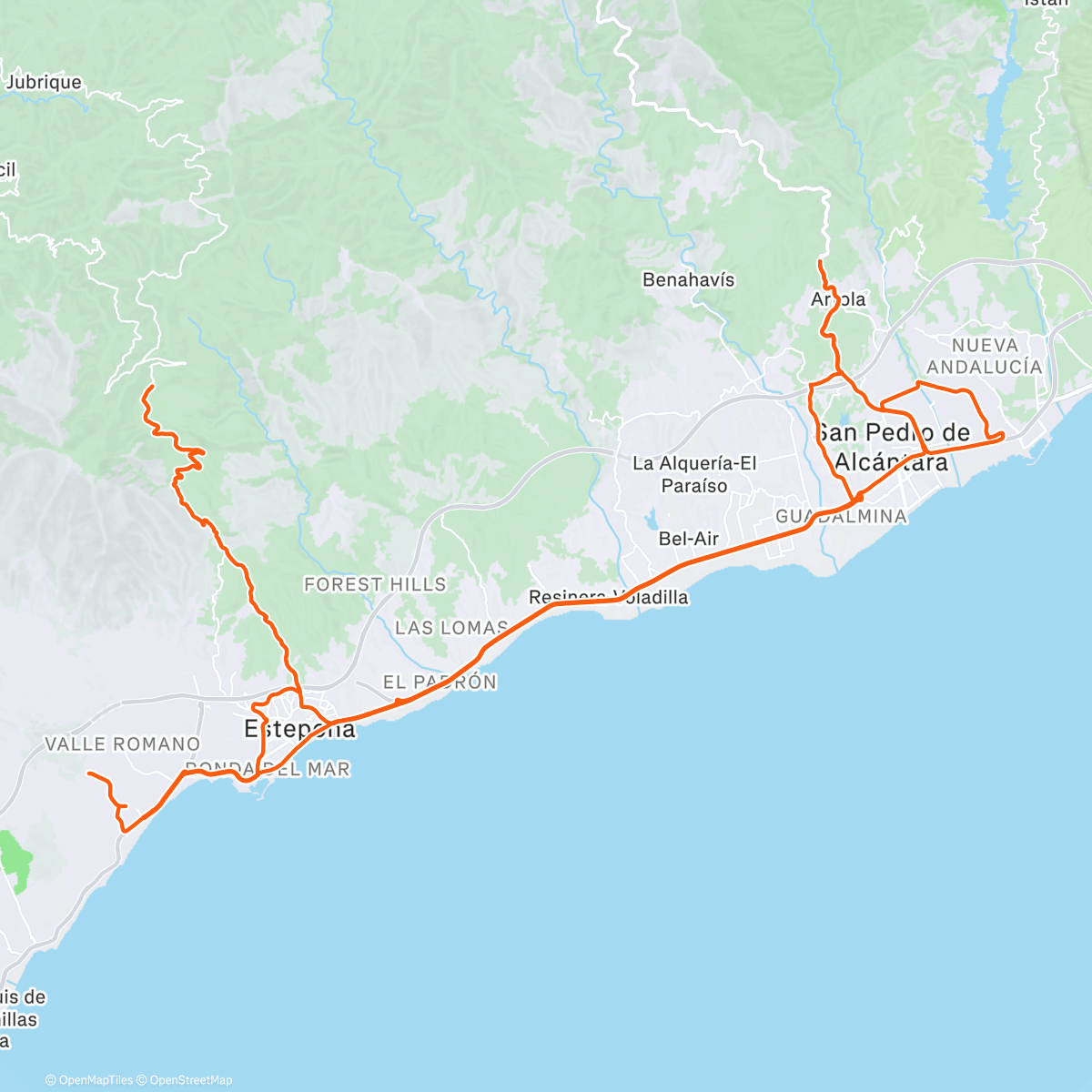 Mappa dell'attività Costa sin sol ☔️