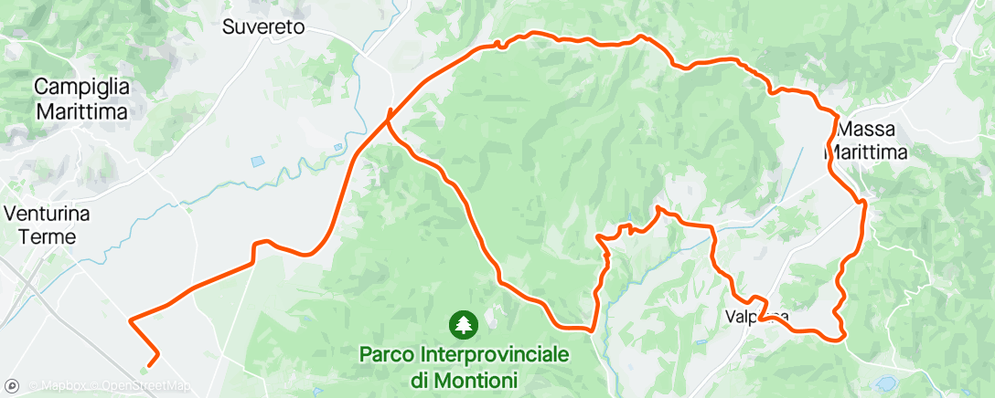 Map of the activity, 5 giorno sui colli toscani
