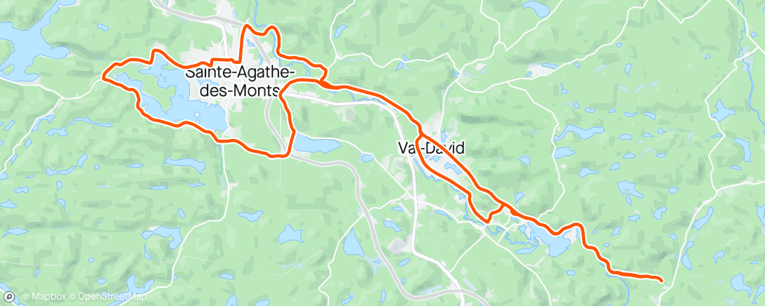 Map of the activity, Night Gravel Ride