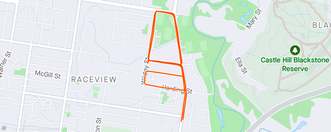 Map of the activity, Interval sesh