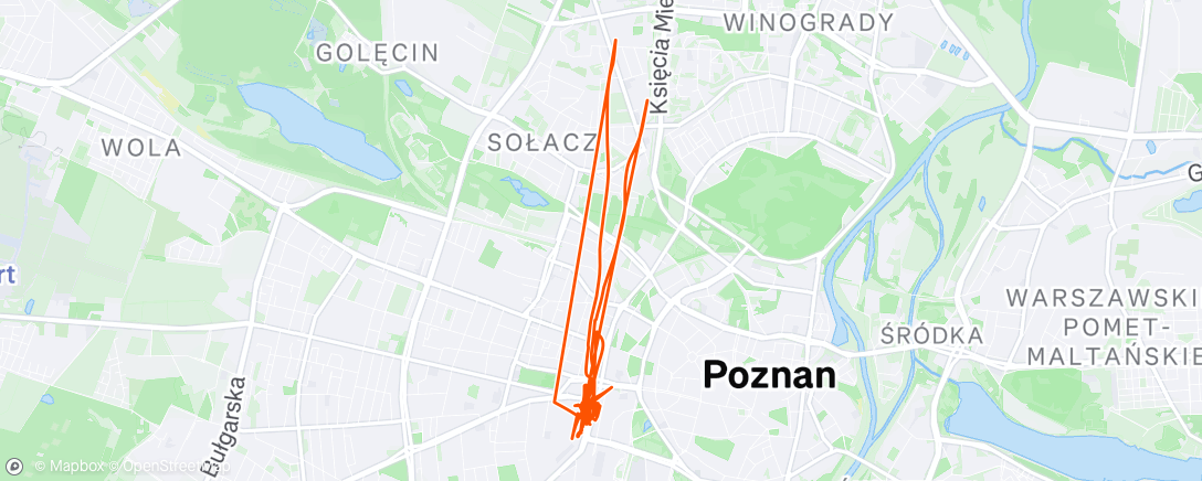 Map of the activity, HYROX Poznan