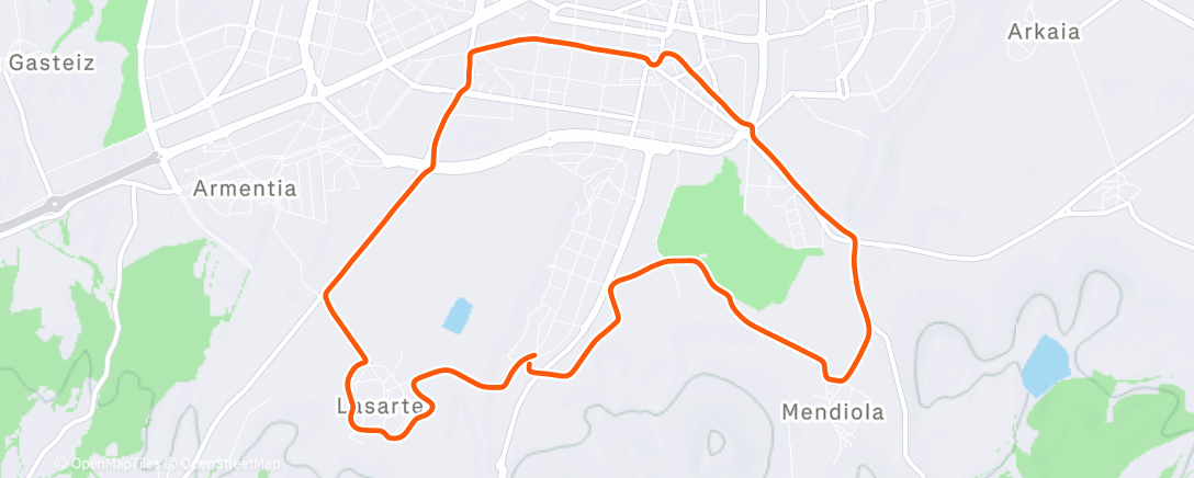 Map of the activity, Carrera a la hora del almuerzo