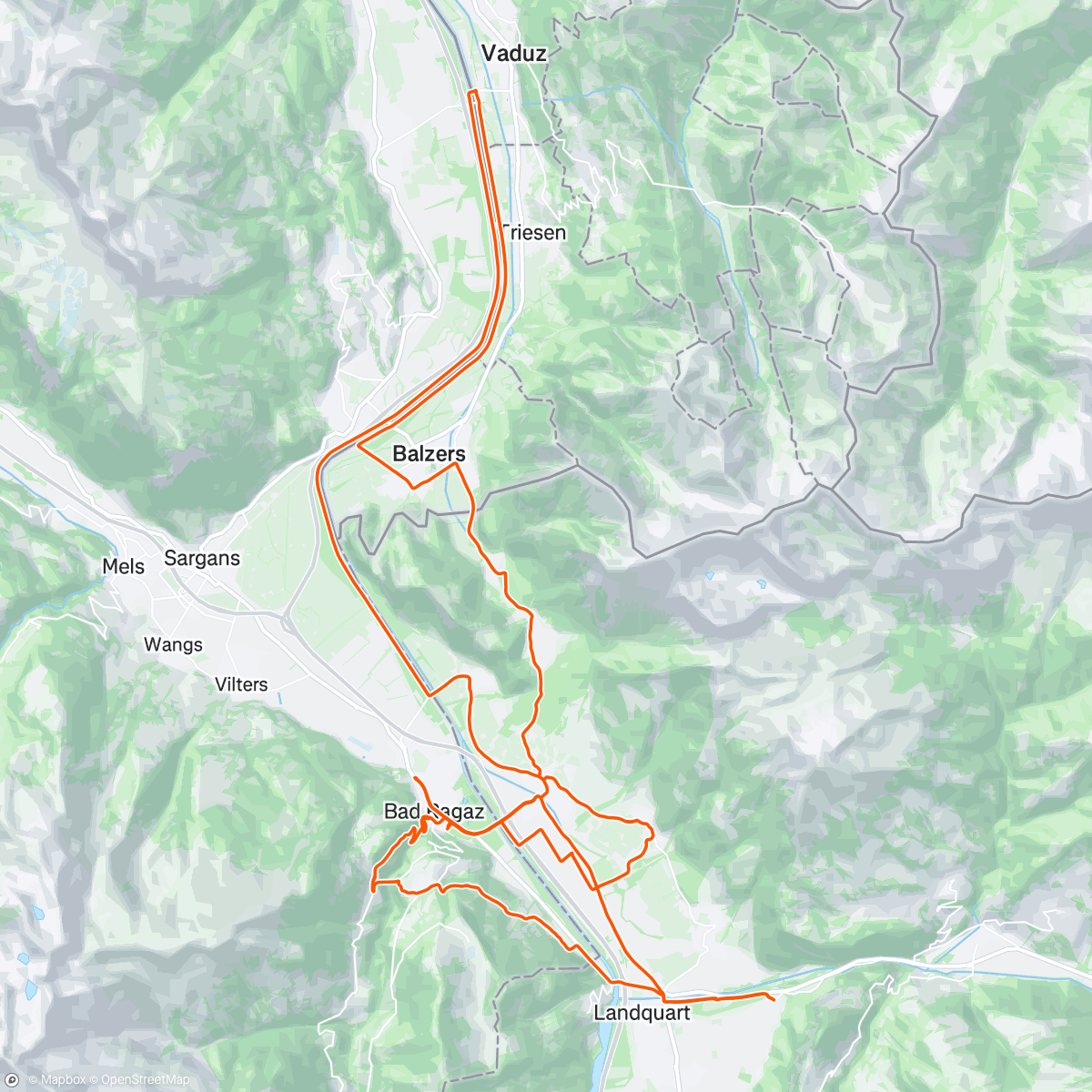 Map of the activity, Bad Ragaz
