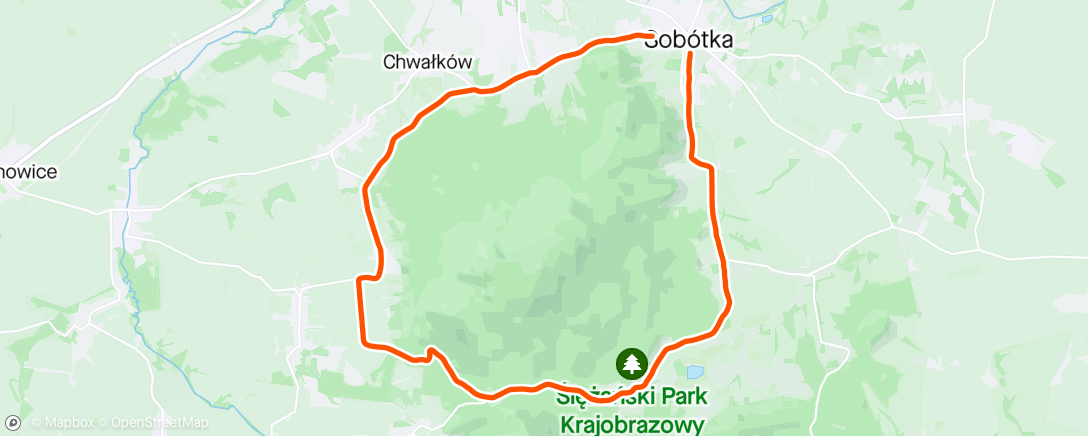 Map of the activity, Nowalijka Ślężański Półmaraton