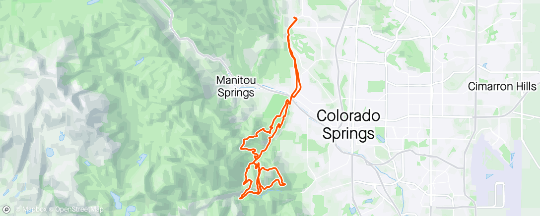 Map of the activity, Canyon laps