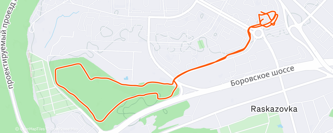 Map of the activity, Вечерний хайкинг