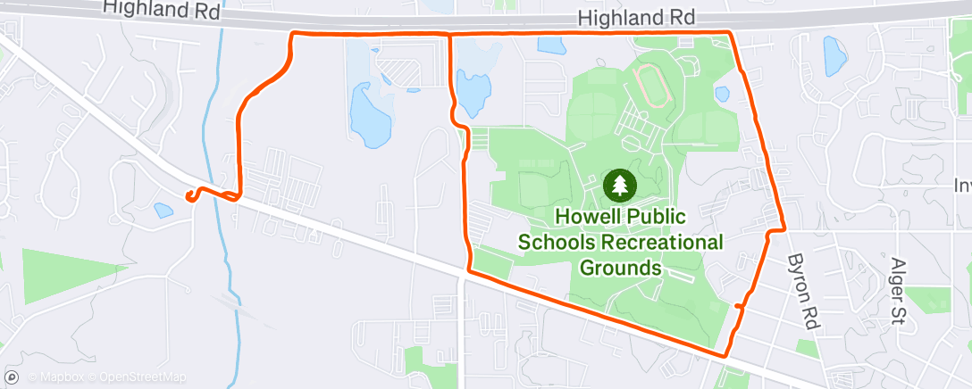 Map of the activity, Lunch Ride