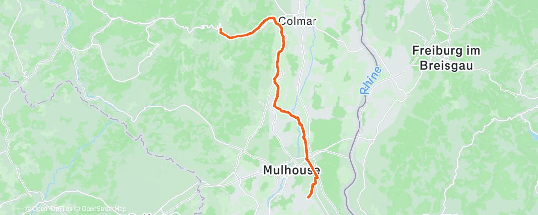 Карта физической активности (Sortie vélo dans l'après-midi)