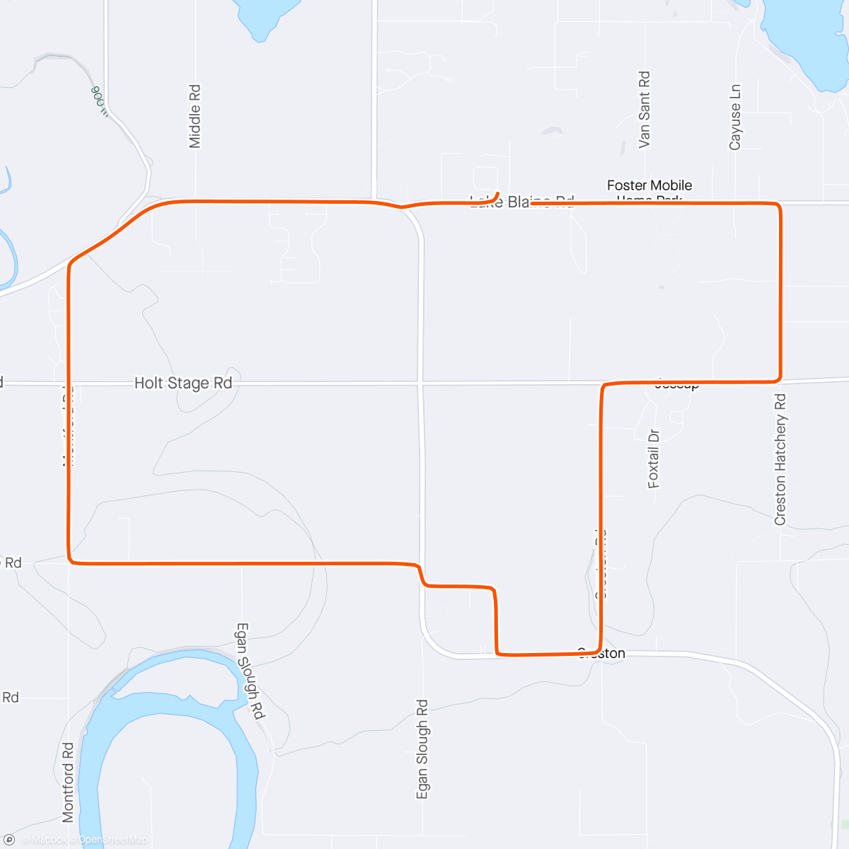 Map of the activity, ISO gravel