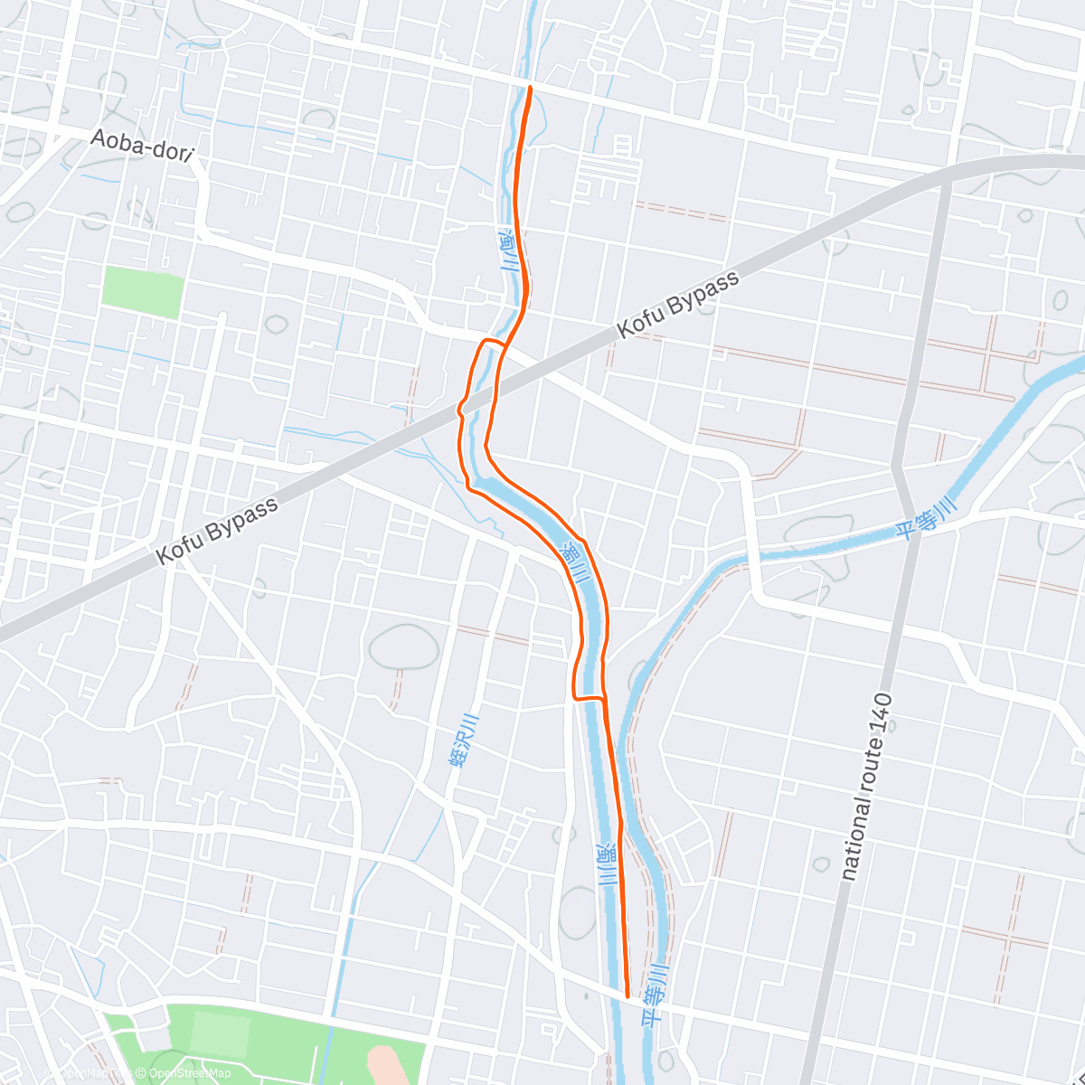 Map of the activity, 朝のランニング