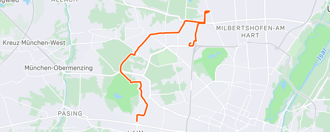 Map of the activity, Afternoon Ride