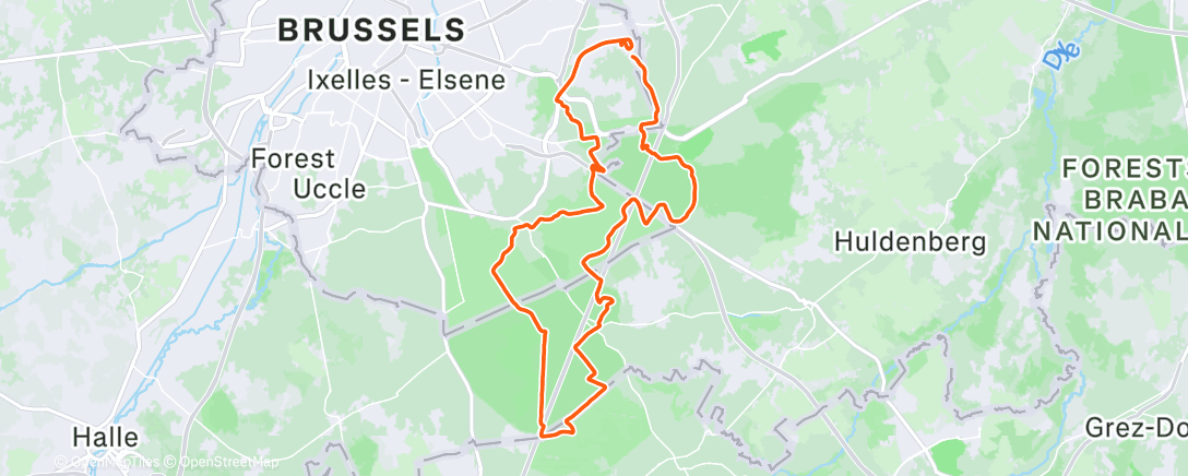 Карта физической активности (SXL Trail Run avec fast Finish (25'))