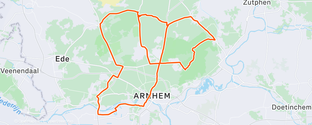 Map of the activity, Lunch Ride