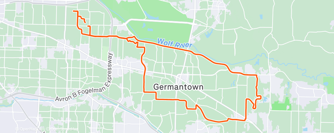 Map of the activity, Morning Ride