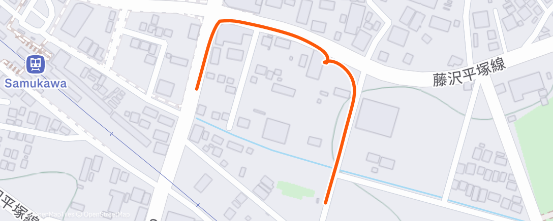 Map of the activity, 夕方のライド