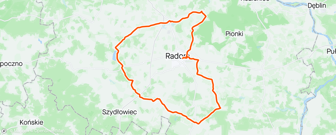 「Poranny przejazd」活動的地圖