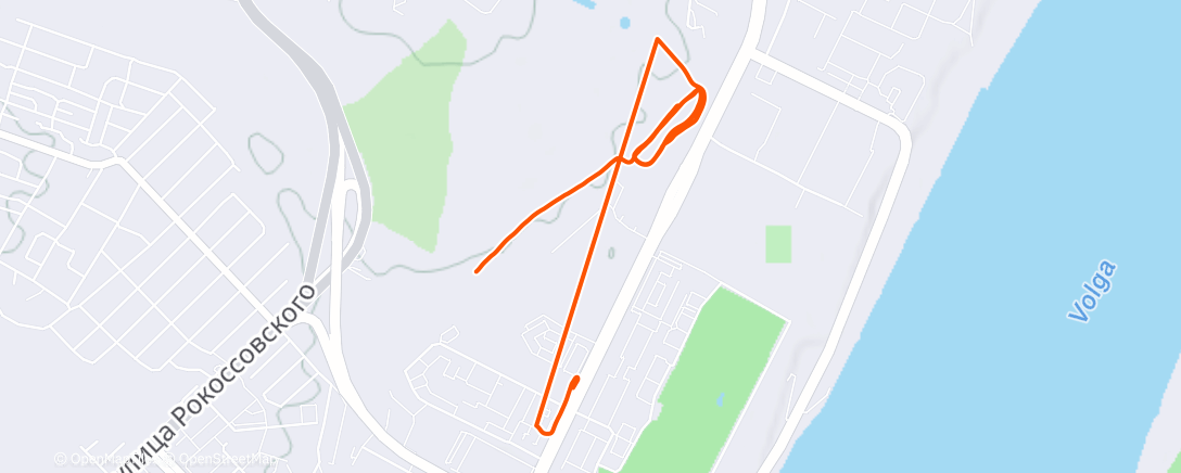 Map of the activity, Morning Run