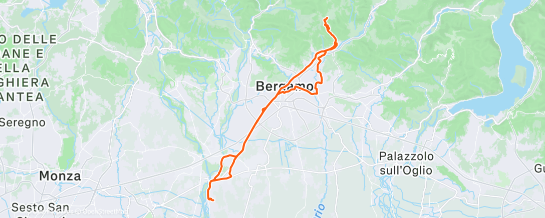 Mappa dell'attività Pedalata mattutina