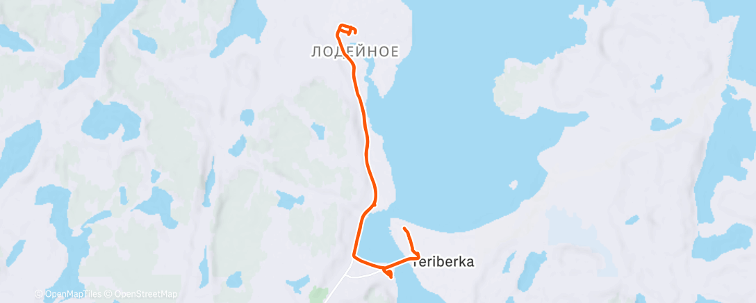 Map of the activity, Утренний забег