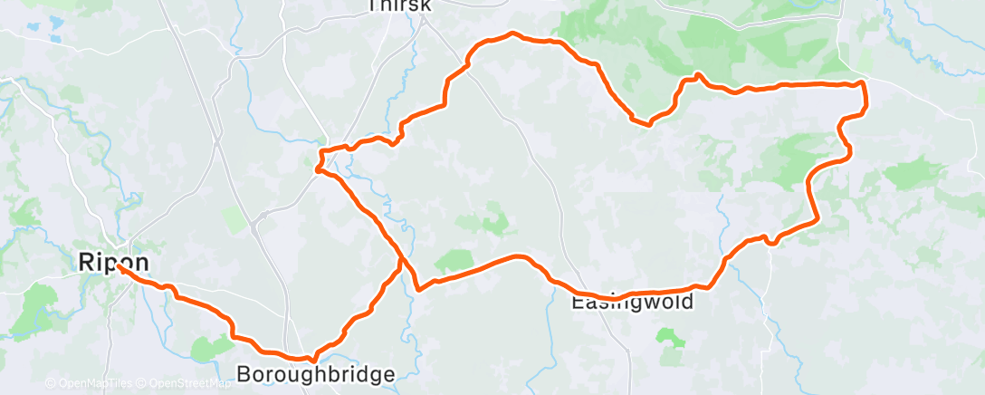 Map of the activity, Moonglu CC Sunday Social