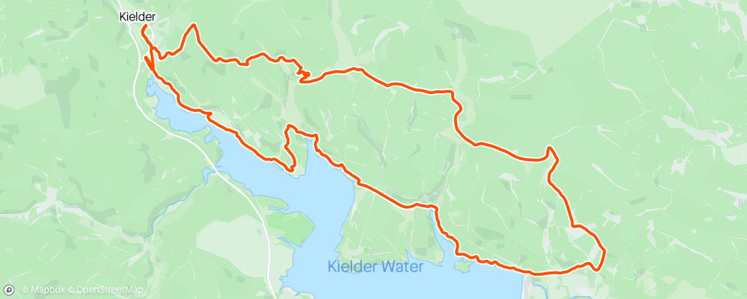 Map of the activity, Kielder 20mile trail race