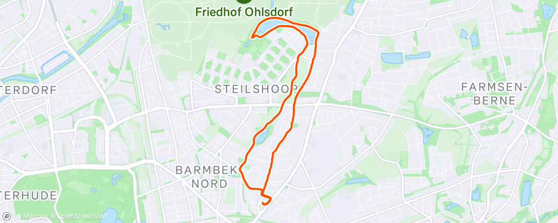 Map of the activity, Einmal Bramfelder See