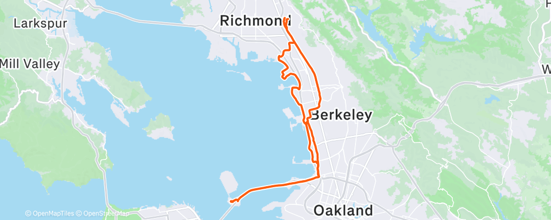 Map of the activity, Lunch Ride