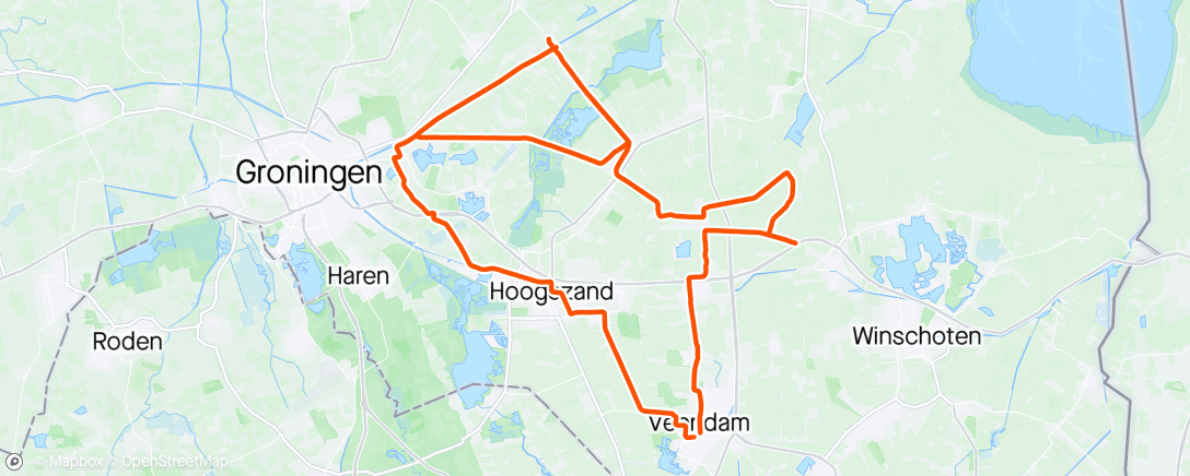 Map of the activity, Veendam-Eemskanaal-Veendam