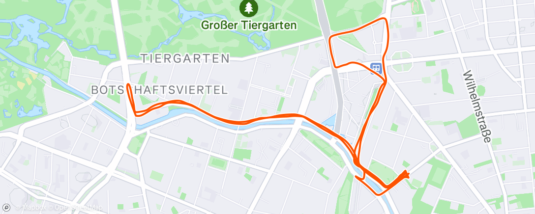Map of the activity, Lunch Run, Berlin