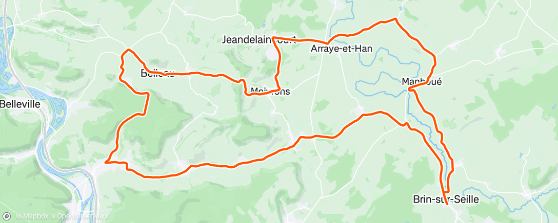 Map of the activity, Sortie vélo dans l'après-midi