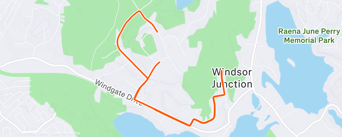 Map of the activity, Lunch Run