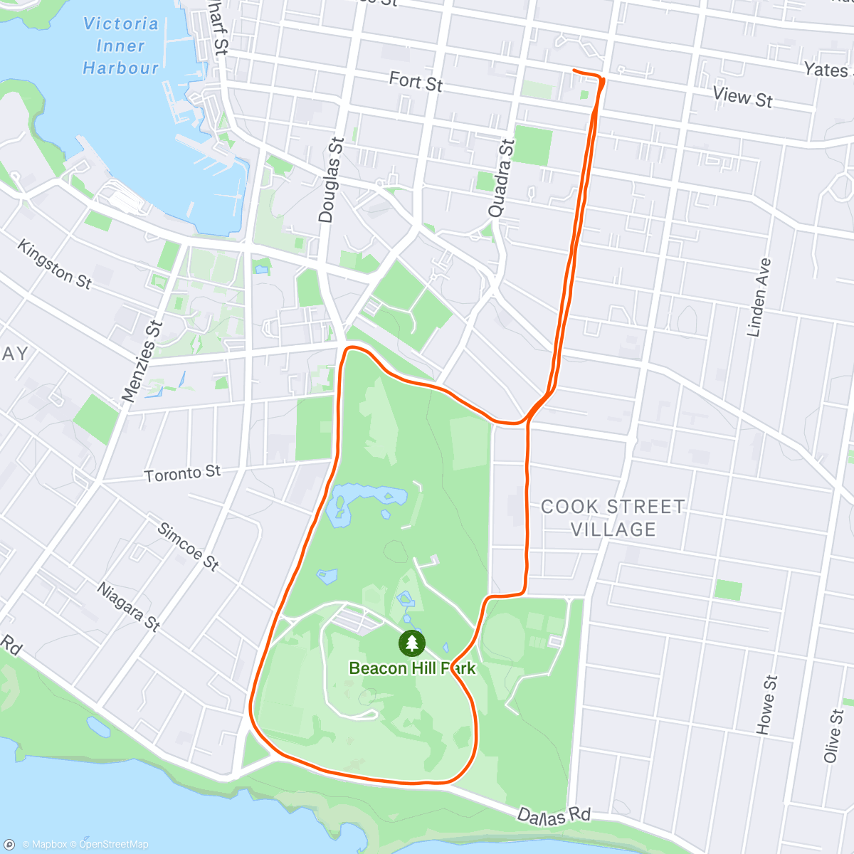 Map of the activity, 5km under HM pace