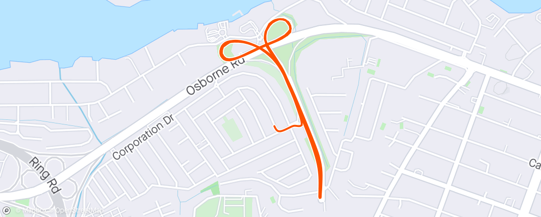 Map of the activity, Easy morning run before breakfast