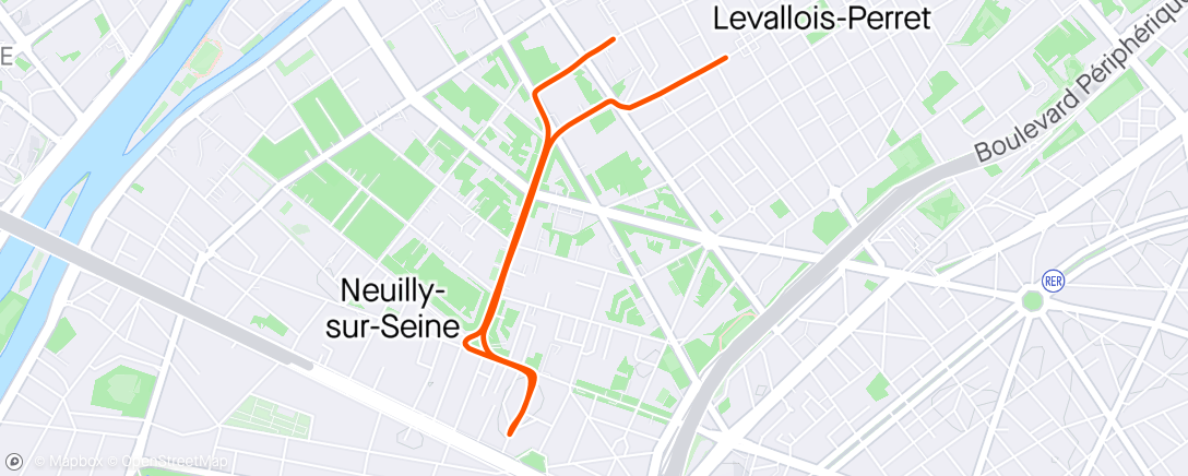 Map of the activity, Sortie vélo le matin #commutemarker.com