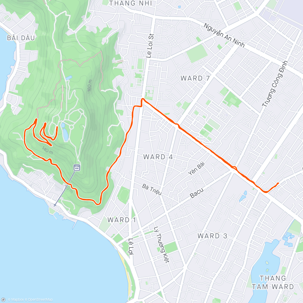 Map of the activity, Morning Run