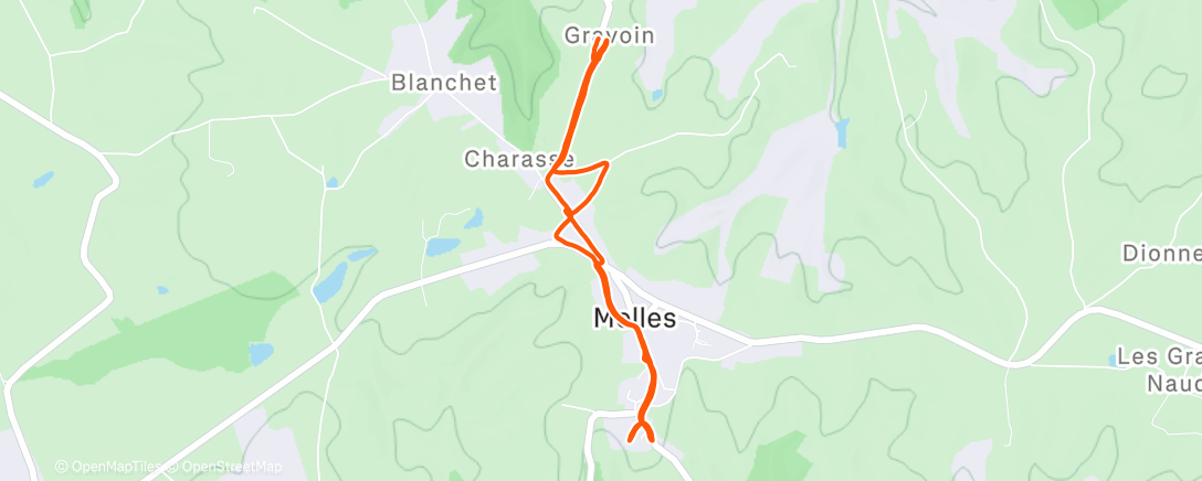 Map of the activity, Footing entre amis !