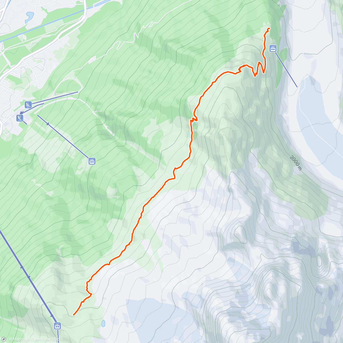 Map of the activity, TMB day -1; Walking above chamonix