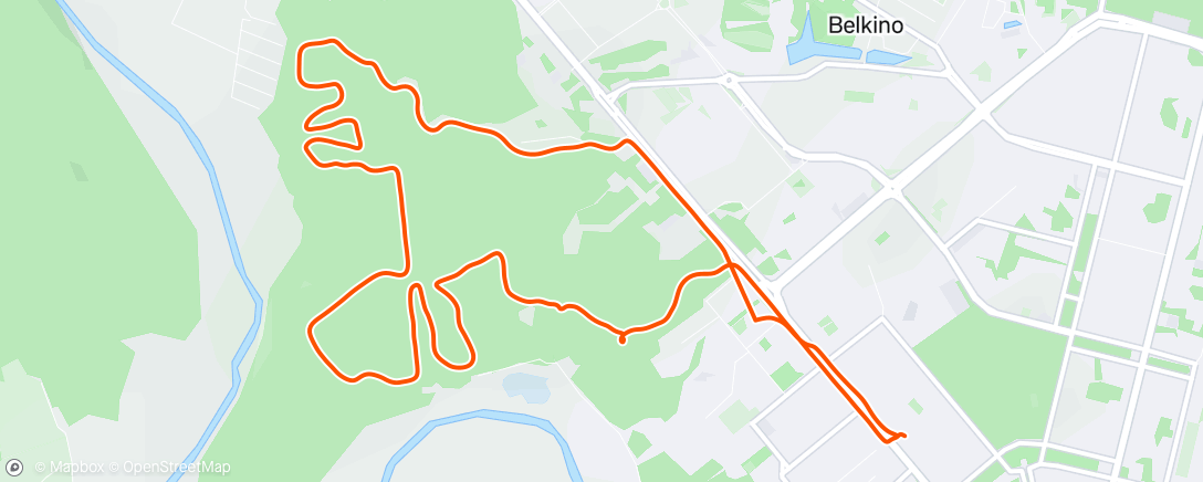 Map of the activity, Morning Run