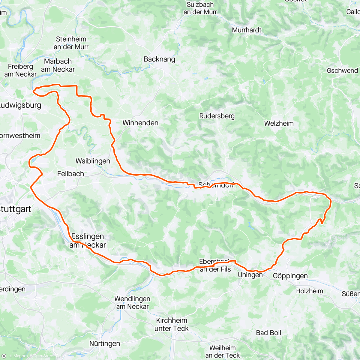 活动地图，🌞 Richtung Hohenstaufen 🏞️🚴🏻‍♂️🚴🏻‍♂️