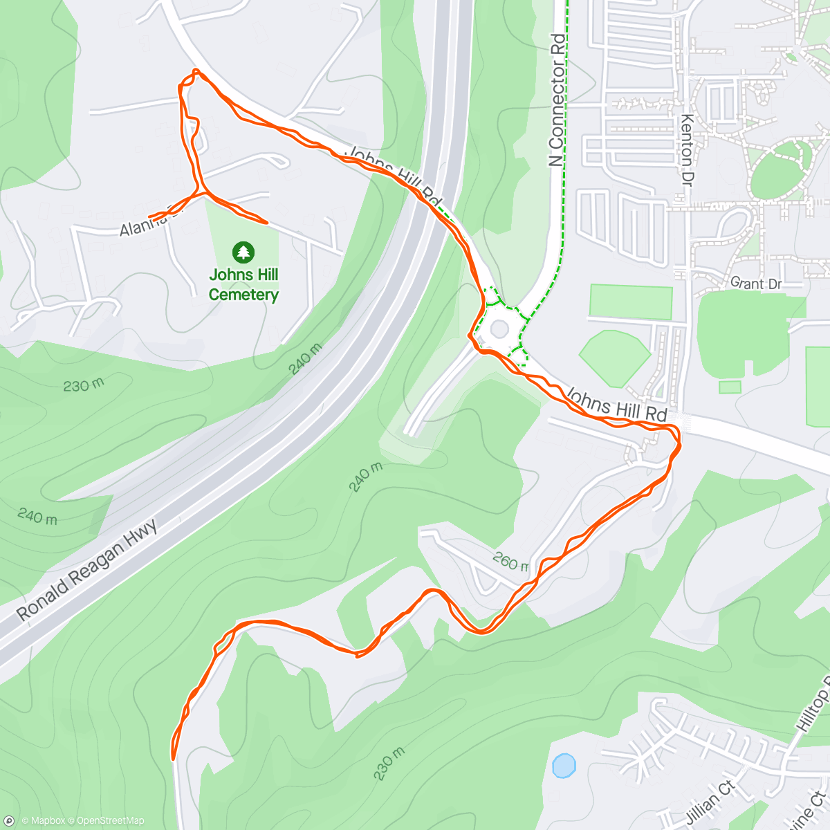 Map of the activity, Steamy 3 miles, I did it💪💪💪