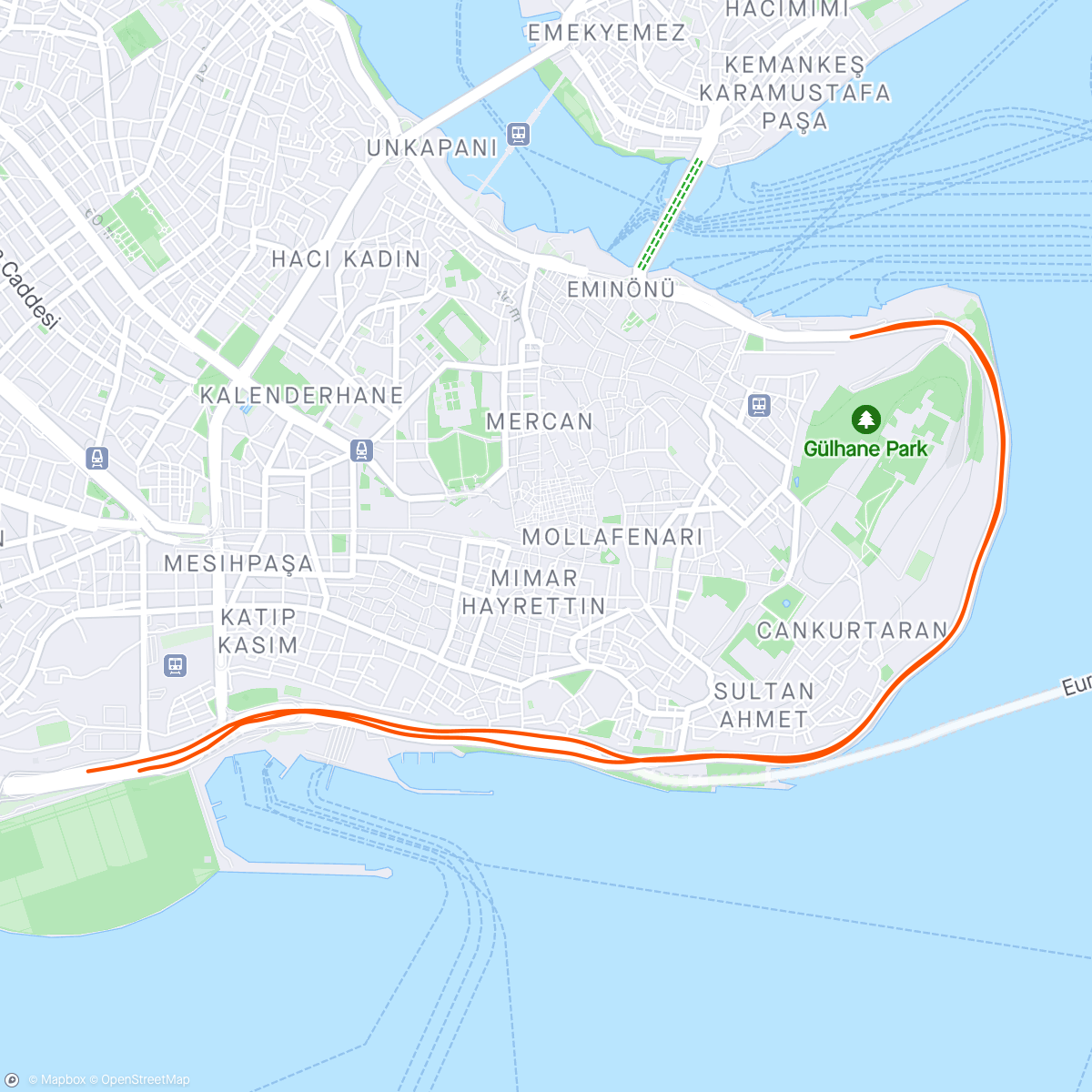 Map of the activity, İstanbul Yarı Maraton 10 km ..Pacerlik Görevimi En İyi Şekilde Yaptığımı Düşünüyorum .