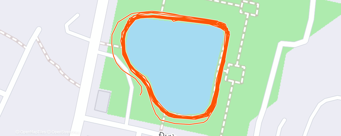 Map of the activity, Afternoon Run