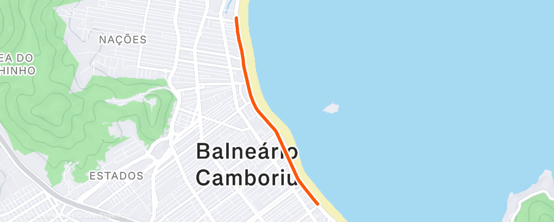 Map of the activity, Corrida da tarde