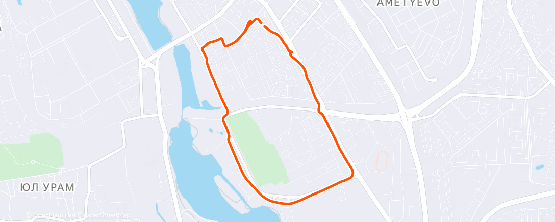 Map of the activity, Evening Walk