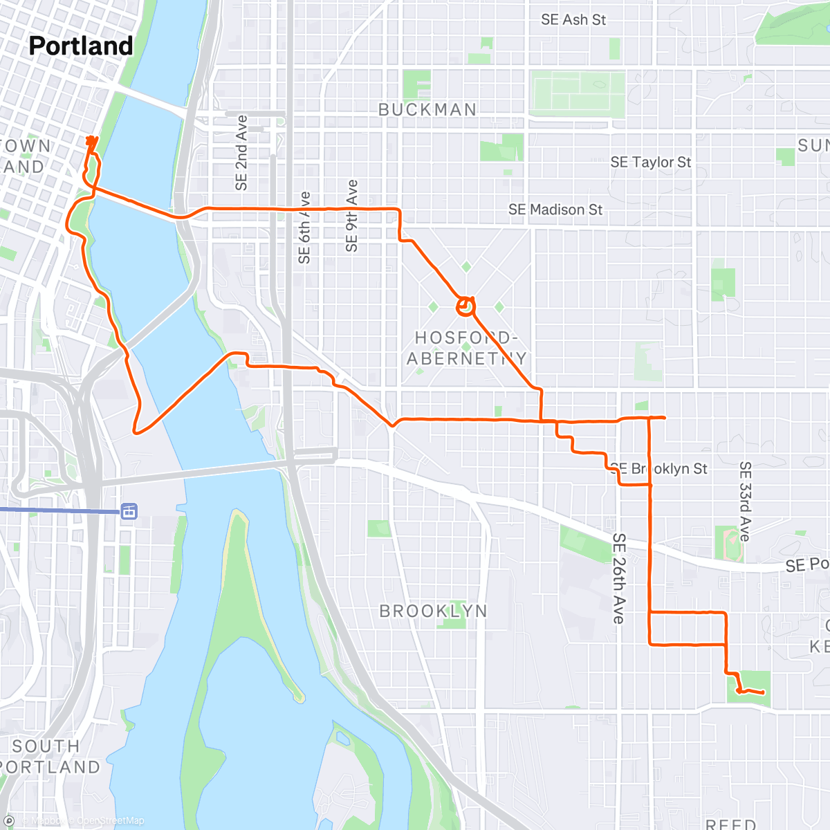 Map of the activity, Rose Festival Starlight Parade