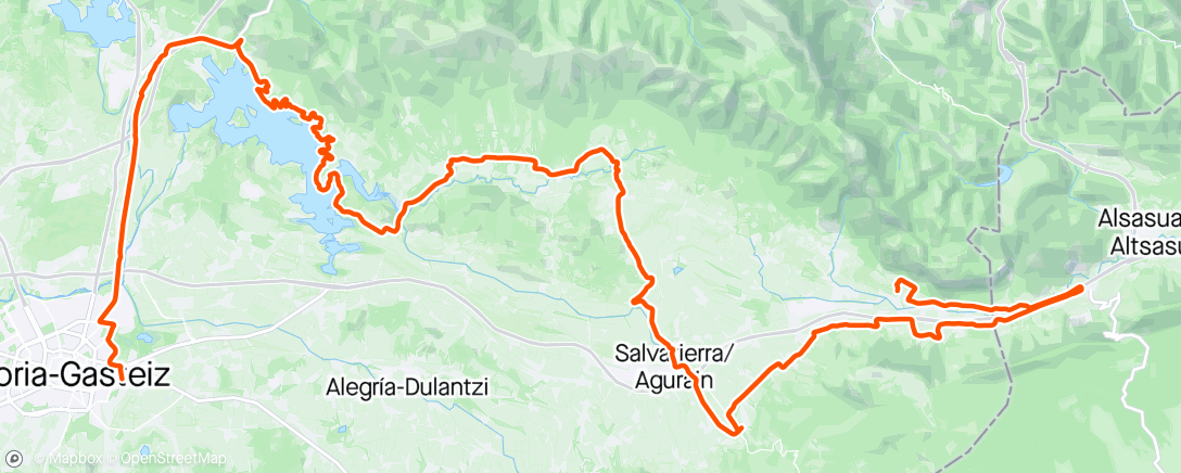 Map of the activity, Landa-Barría-Agurain-Olazagutia-Ilarduya