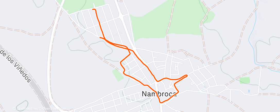 Map of the activity, Recovery run.