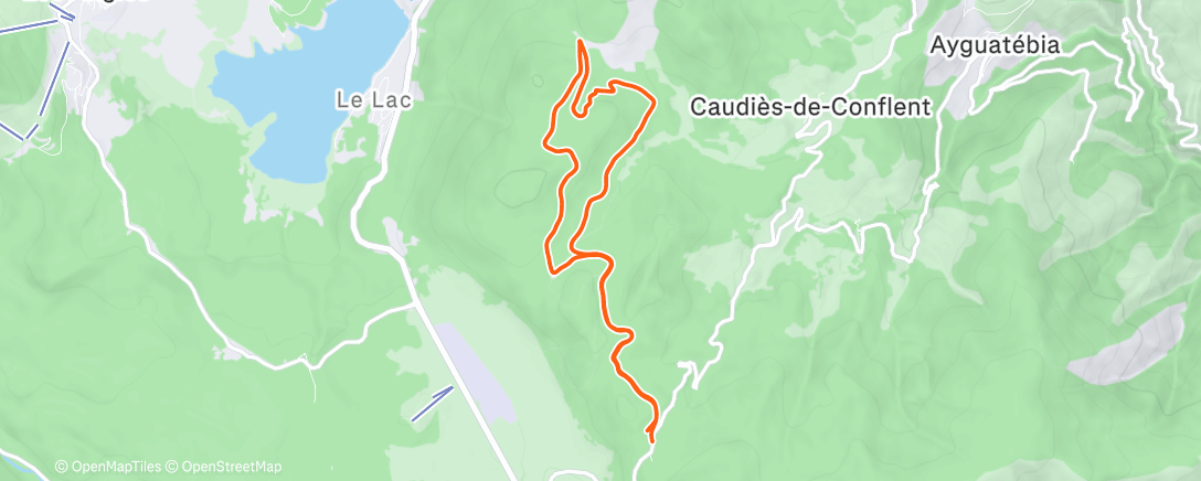 Map of the activity, Ski nordique le matin