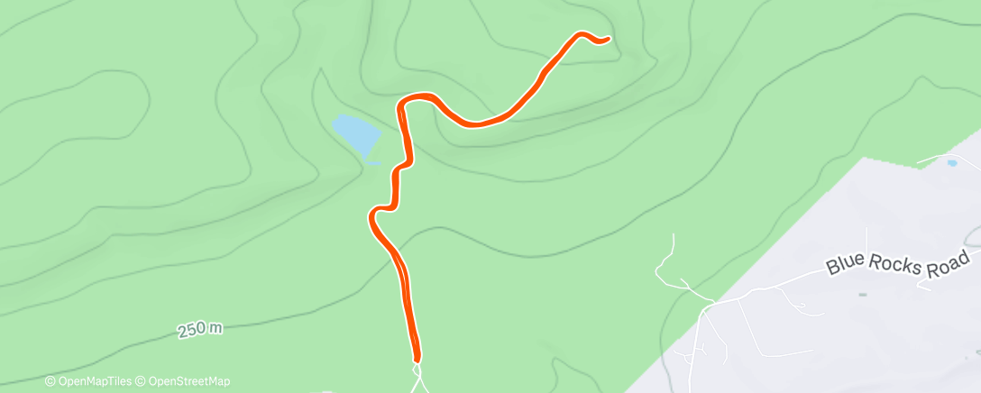 Map of the activity, Monday night hike