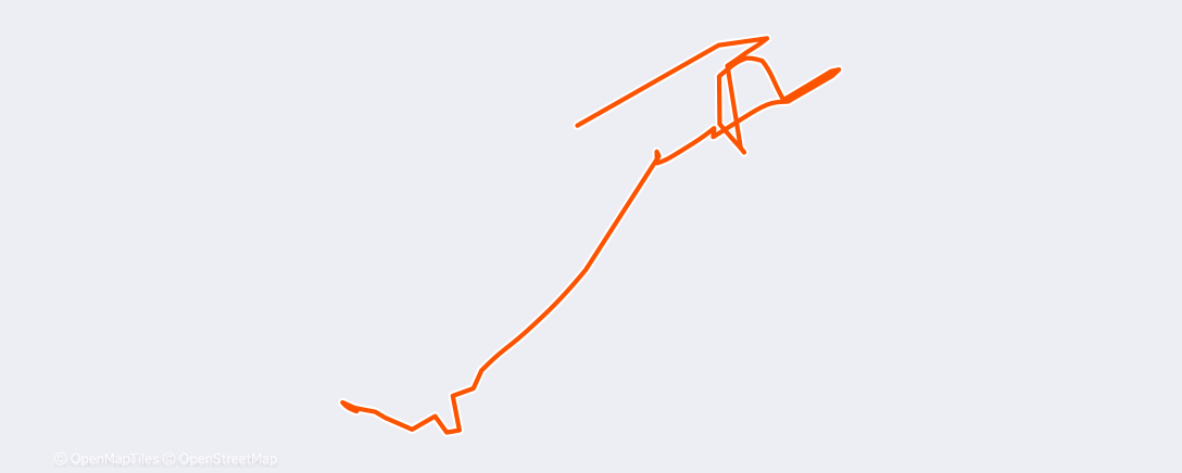 Map of the activity, Morning Swim